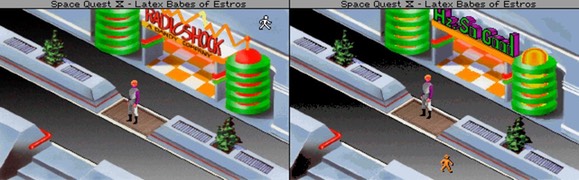 Space Quest 4 was forced to change "Radio Shock" to "Hz So Good"